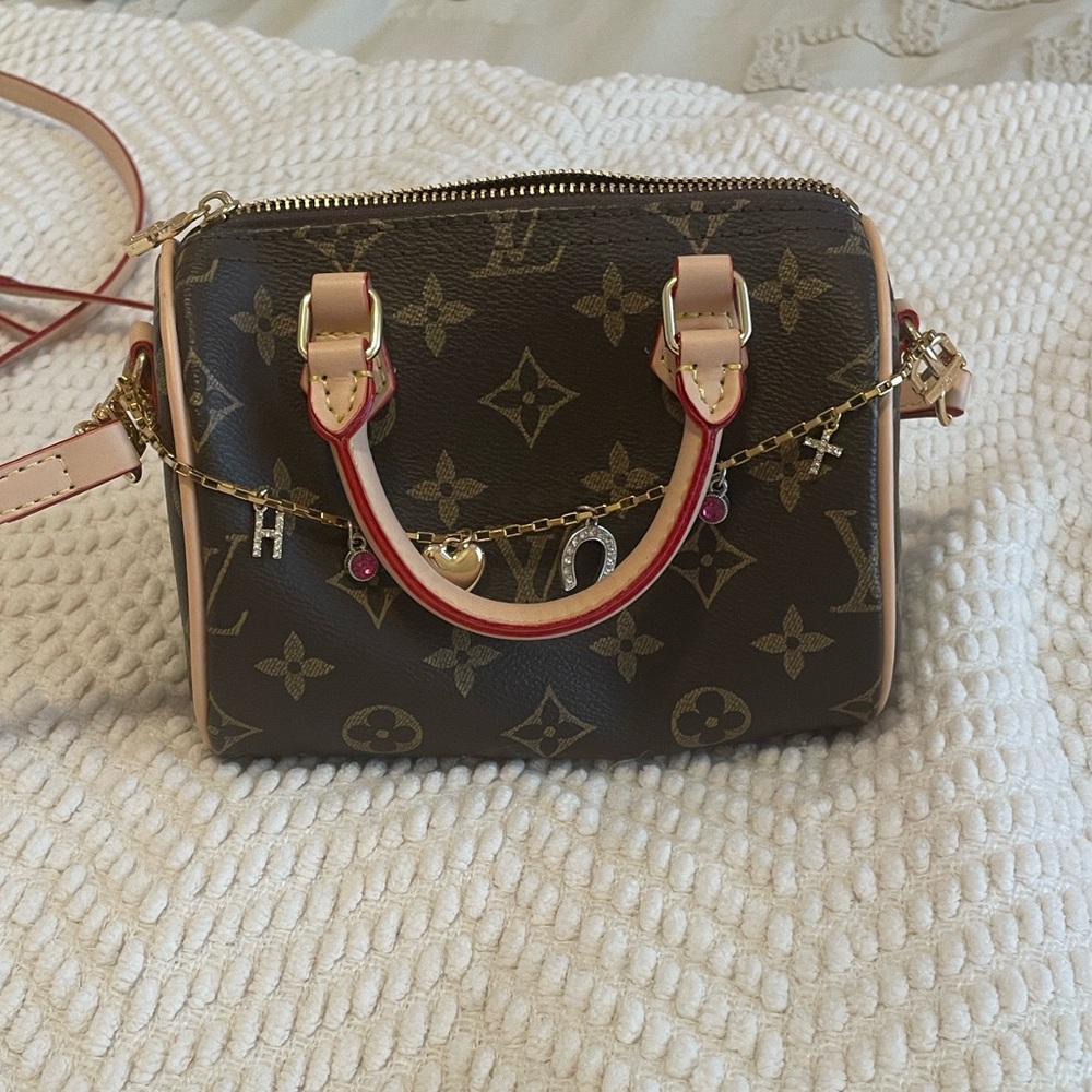 SHEIN Mini Bag in Brown with Gold Accents